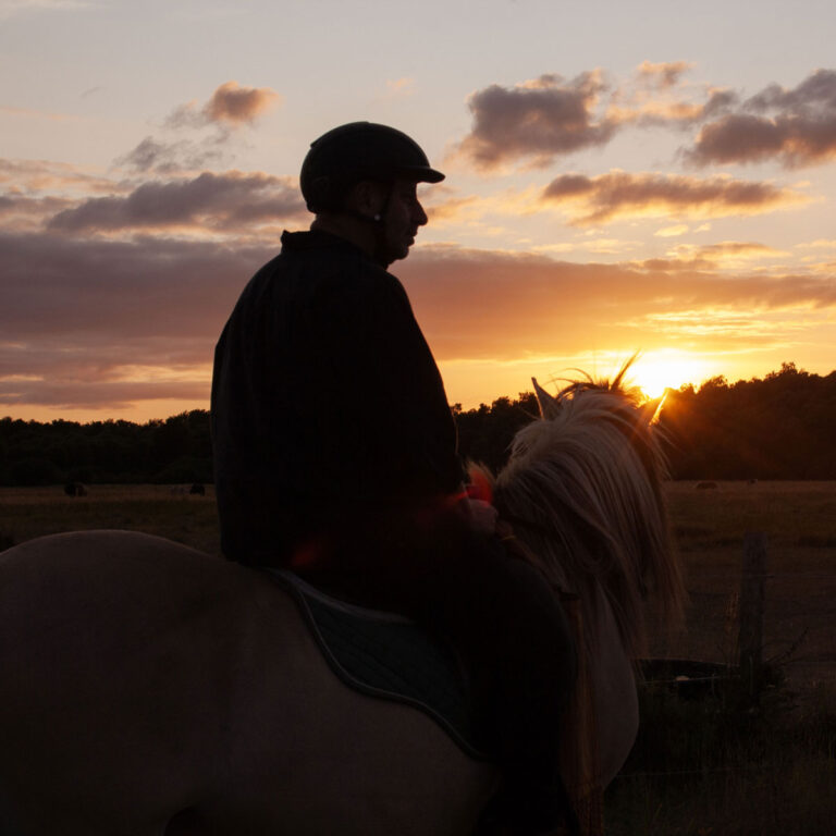 Riding into the sunset